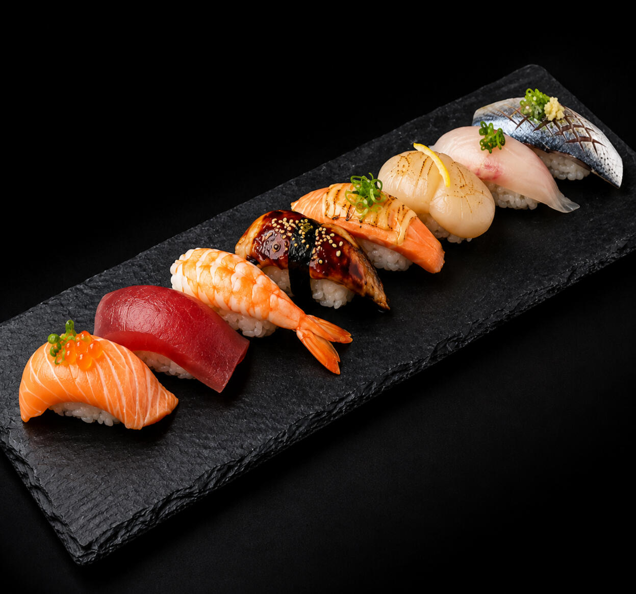 Japanese sushi and sashimi selection at Kyoto Japanese Restaurant